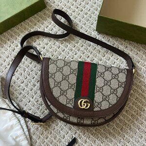 ✨ Gucci Ophidia Small Shoulder Bag,  GG Monogram & Web Stripe ✨